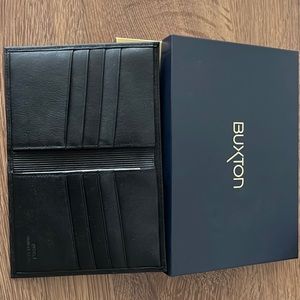 Brand new black genuine leather Buxton wallet